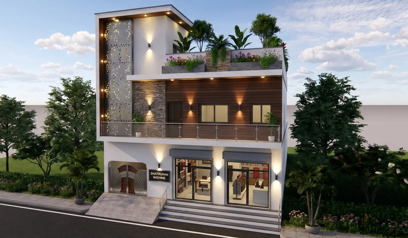 Residential + Commercial Building — Kavya Telecom, Kharora
